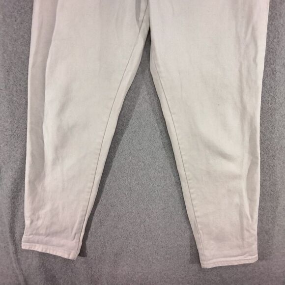 Chic Jeans Juniors 13 White USA Made High Rise Tapered Leg Vintage Retro 90s - Picture 3 of 15